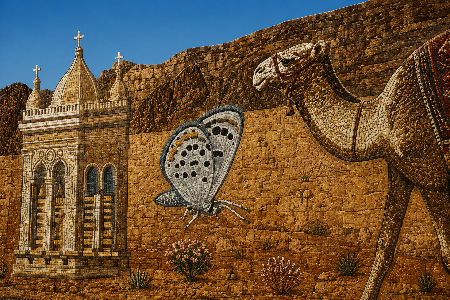 Religious mosaic artwork represented in the project